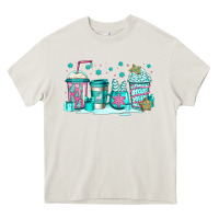 Cream winter Christmas tree cakes coffee Heavy Core Tee - Jasminsmagicworld