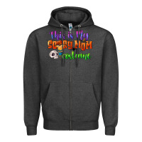 Charcoal Heather this is my scary mom costume Zipper Hoodie - CowGirlArtShop