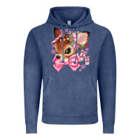 Vintage Denim reindeer head christmas Vintage Hoodie - MaliasSmallBusiness