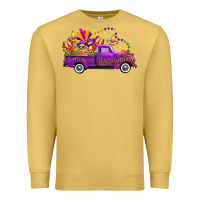 Antique Gold Mardi Gras Leopard Truck Premium Sweatshirt - FaDigitalArtStudio