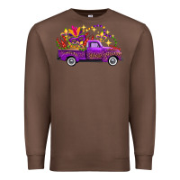 Chestnut Mardi Gras Leopard Truck Premium Sweatshirt - FaDigitalArtStudio
