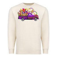 Sandshell Mardi Gras Leopard Truck Premium Sweatshirt - FaDigitalArtStudio