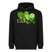 Black St. Patrick's Lucky hearts Heavyweight Hoodie - OliviaCreatesArt