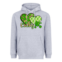 St. Patrick's Lucky Hearts Heavyweight Hoodie | Teevron