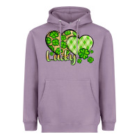 Lavender St. Patrick's Lucky hearts Heavyweight Hoodie - OliviaCreatesArt