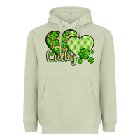 Matcha St. Patrick's Lucky hearts Heavyweight Hoodie - OliviaCreatesArt