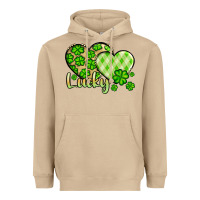 Mushroom St. Patrick's Lucky hearts Heavyweight Hoodie - OliviaCreatesArt
