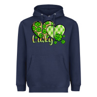 Navy St. Patrick's Lucky hearts Heavyweight Hoodie - OliviaCreatesArt