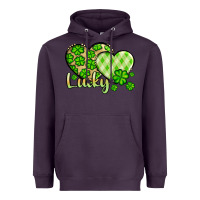 Plum St. Patrick's Lucky hearts Heavyweight Hoodie - OliviaCreatesArt