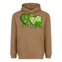 Toasted Coconut St. Patrick's Lucky hearts Heavyweight Hoodie - OliviaCreatesArt