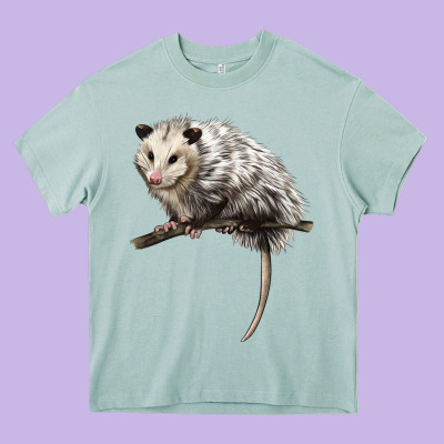 Opossum Heavy Core Tee Designed By Lillyallendesigns