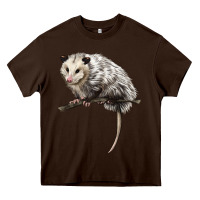 Chocolate Brown opossum Heavy Core Tee - LillyAllenDesigns