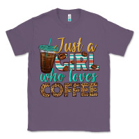 Lavender just a girl who loves coffee Classic Tee - BundleAndBundleShop