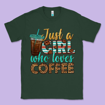 Just A Girl Who Loves Coffee Classic Tee Designed By Bundleandbundleshop