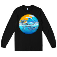 Black humpback whale Long Sleeve Tee - BarkalooDesign