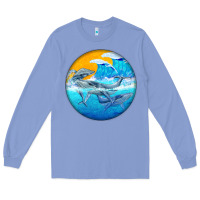 Colony Blue humpback whale Long Sleeve Tee - BarkalooDesign