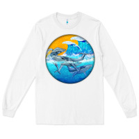 White humpback whale Long Sleeve Tee - BarkalooDesign