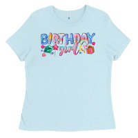 Baby Blue birthday girl Ladies Tee - NancyCooperArtShop