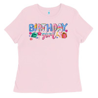 Bubblegum Pink birthday girl Ladies Tee - NancyCooperArtShop