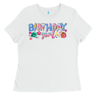 White birthday girl Ladies Tee - NancyCooperArtShop