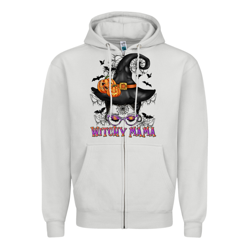 Witchy Mama Messy Bun Zipper Hoodie by CowGirlArtShop | Teevron