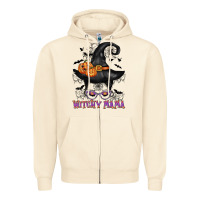 Sandshell witchy mama messy bun Zipper Hoodie - CowGirlArtShop