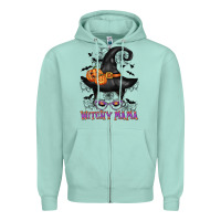 Seafoam witchy mama messy bun Zipper Hoodie - CowGirlArtShop