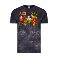 Cloud Black just a girl who loves christmas Vintage Tee - MaliasSmallBusiness