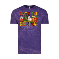 Cloud Purple just a girl who loves christmas Vintage Tee - MaliasSmallBusiness