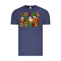 Vintage Denim just a girl who loves christmas Vintage Tee - MaliasSmallBusiness