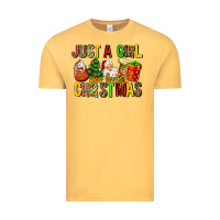 Vintage Mustard just a girl who loves christmas Vintage Tee - MaliasSmallBusiness