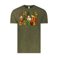 Vintage Olive just a girl who loves christmas Vintage Tee - MaliasSmallBusiness