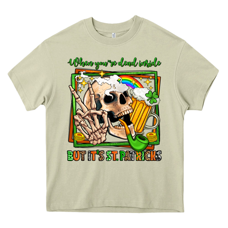 When You're Dead Inside But It's St Patricks Heavy Core Tee by Jasminsmagicworld | Teevron