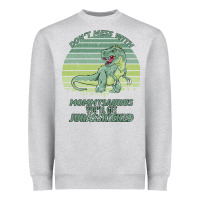 Heather Grey Don t Mess With Mamasaurus You ll Get Jurasskicked Heavyweight Sweatshirt - Bettercallsaul