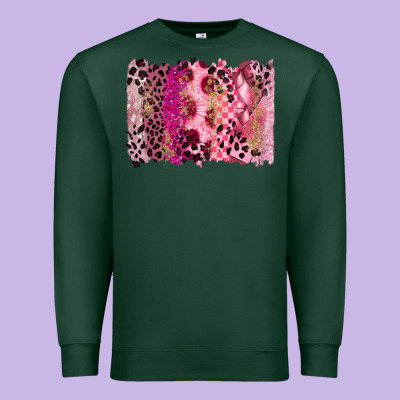 Breast Cancer Brushstroke Premium Sweatshirt Designed By Fadigitalartstudio
