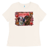 Bone Valentine heifers Ladies Tee - RanaPortraitStore