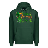 Sports Green St. Patrick's Happy Pat T-Rex Day with rainbow Premium Hoodie - HowdyJamesFarm