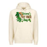 Tofu St. Patrick's Happy Pat T-Rex Day with rainbow Premium Hoodie - HowdyJamesFarm