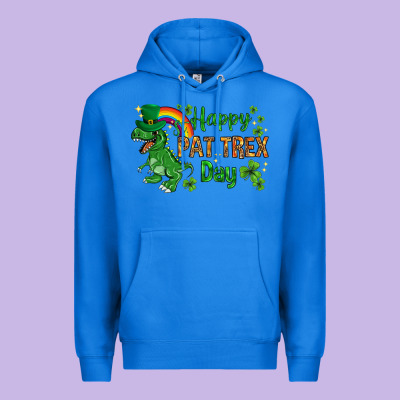 St. Patrick's Happy Pat T-rex Day With Rainbow Premium Hoodie Designed By Howdyjamesfarm