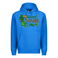 True Royal St. Patrick's Happy Pat T-Rex Day with rainbow Premium Hoodie - HowdyJamesFarm