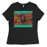 Black dachshund Ladies Tee - BarkalooDesign