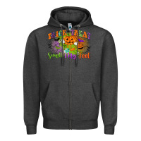 Charcoal Heather trick or treat smell my feet Zipper Hoodie - CowGirlArtShop