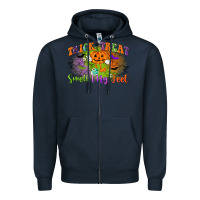 Navy trick or treat smell my feet Zipper Hoodie - CowGirlArtShop