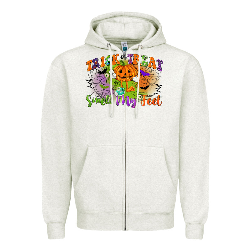 Trick Or Treat Smell My Feet Zipper Hoodie by CowGirlArtShop | Teevron