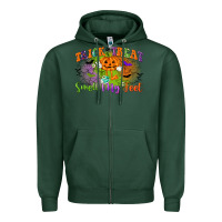 Sports Green trick or treat smell my feet Zipper Hoodie - CowGirlArtShop