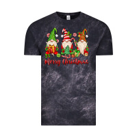 Cloud Black merry christmas gnomes Vintage Tee - MaliasSmallBusiness