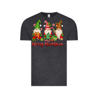 Vintage Black merry christmas gnomes Vintage Tee - MaliasSmallBusiness