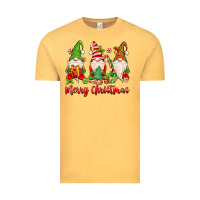 Vintage Mustard merry christmas gnomes Vintage Tee - MaliasSmallBusiness