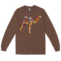 Chestnut camel with colorful saddle Long Sleeve Tee - BarkalooDesign
