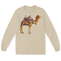Mushroom camel with colorful saddle Long Sleeve Tee - BarkalooDesign
